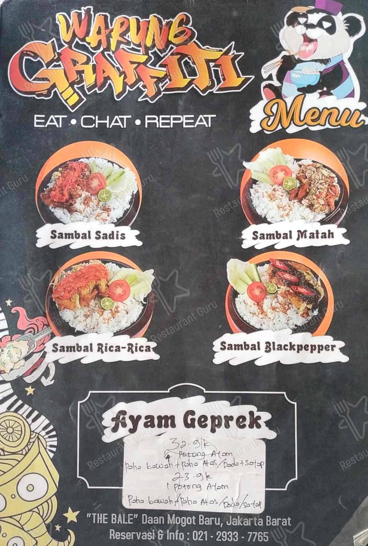 Detail Menu Warung Graffiti Daan Mogot Nomer 9