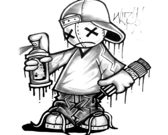 Detail Mewarnai Graffiti Wizard Nomer 12