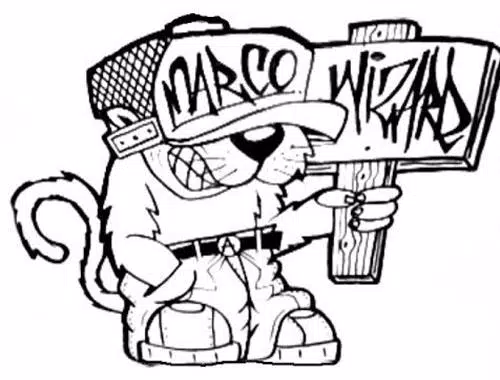 Detail Mewarnai Graffiti Wizard Nomer 23