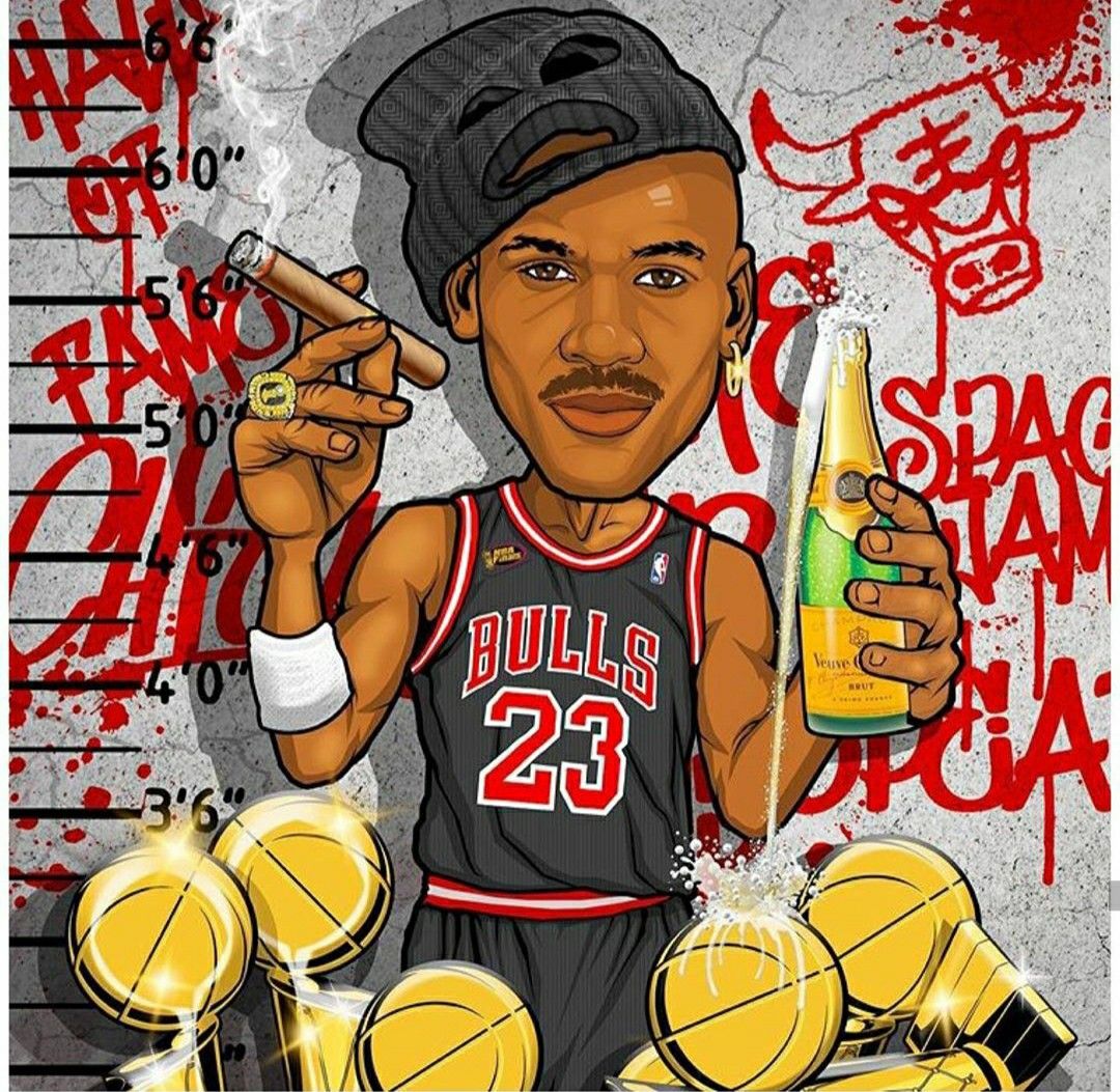 Michael Jordan Graffiti Cartoon - KibrisPDR