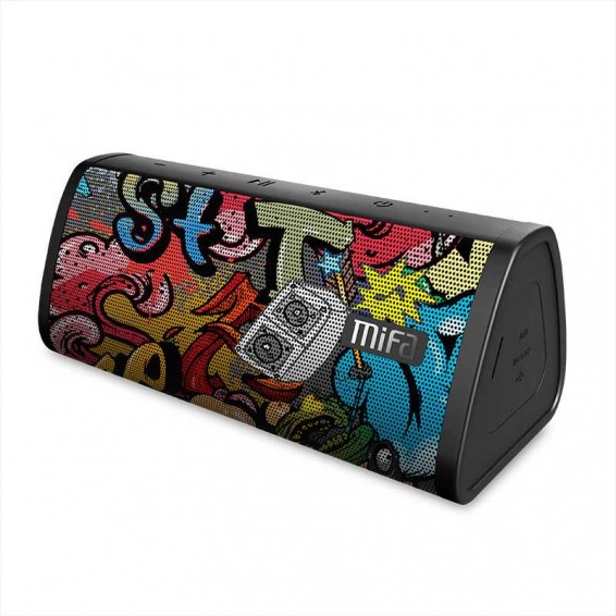 Mifa Black Graffiti Bluetooth Speaker - KibrisPDR