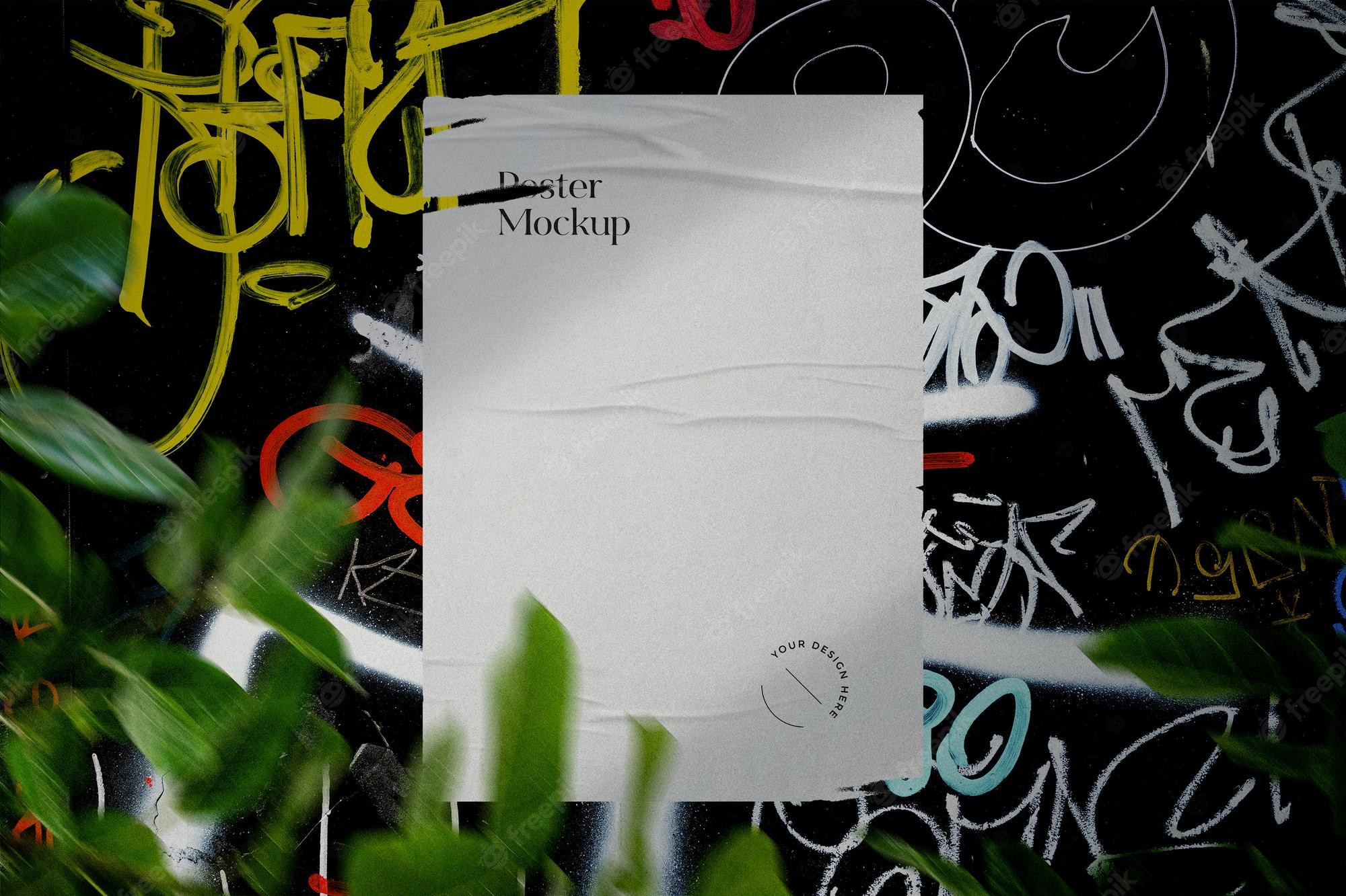 Detail Mockup Wall Graffiti Free Nomer 23