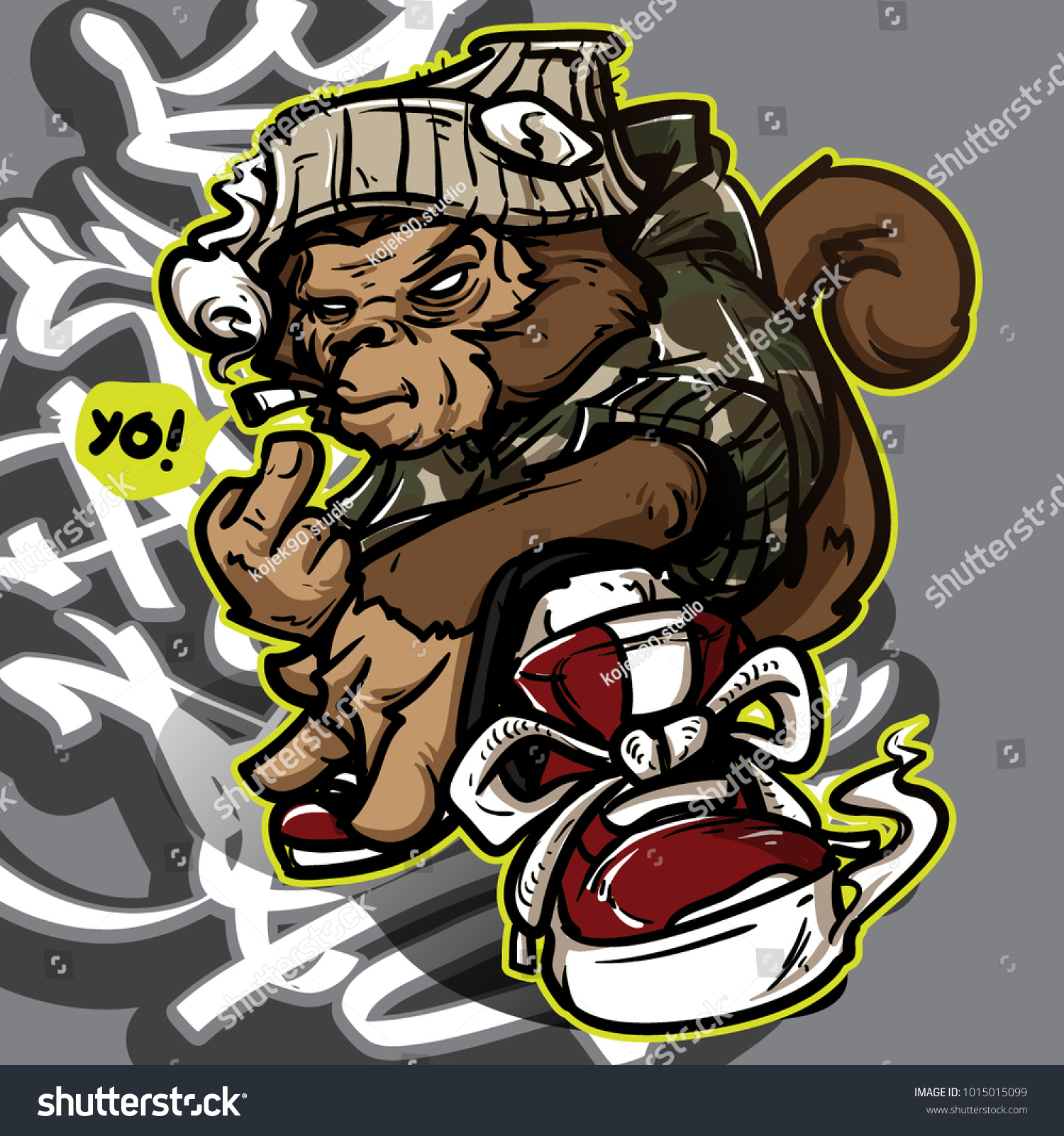 Detail Monkey Graffiti Nomer 25