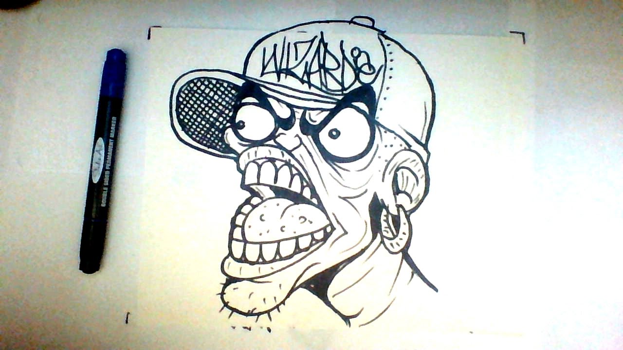 Detail Monster Sketch Graffiti Karakter Nomer 34