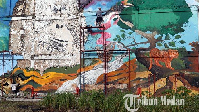 Detail Mural Graffiti Daur Ulang Sampah Nomer 9