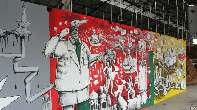 Detail Mural Graffiti Tema Daur Ulang Sampah Nomer 38