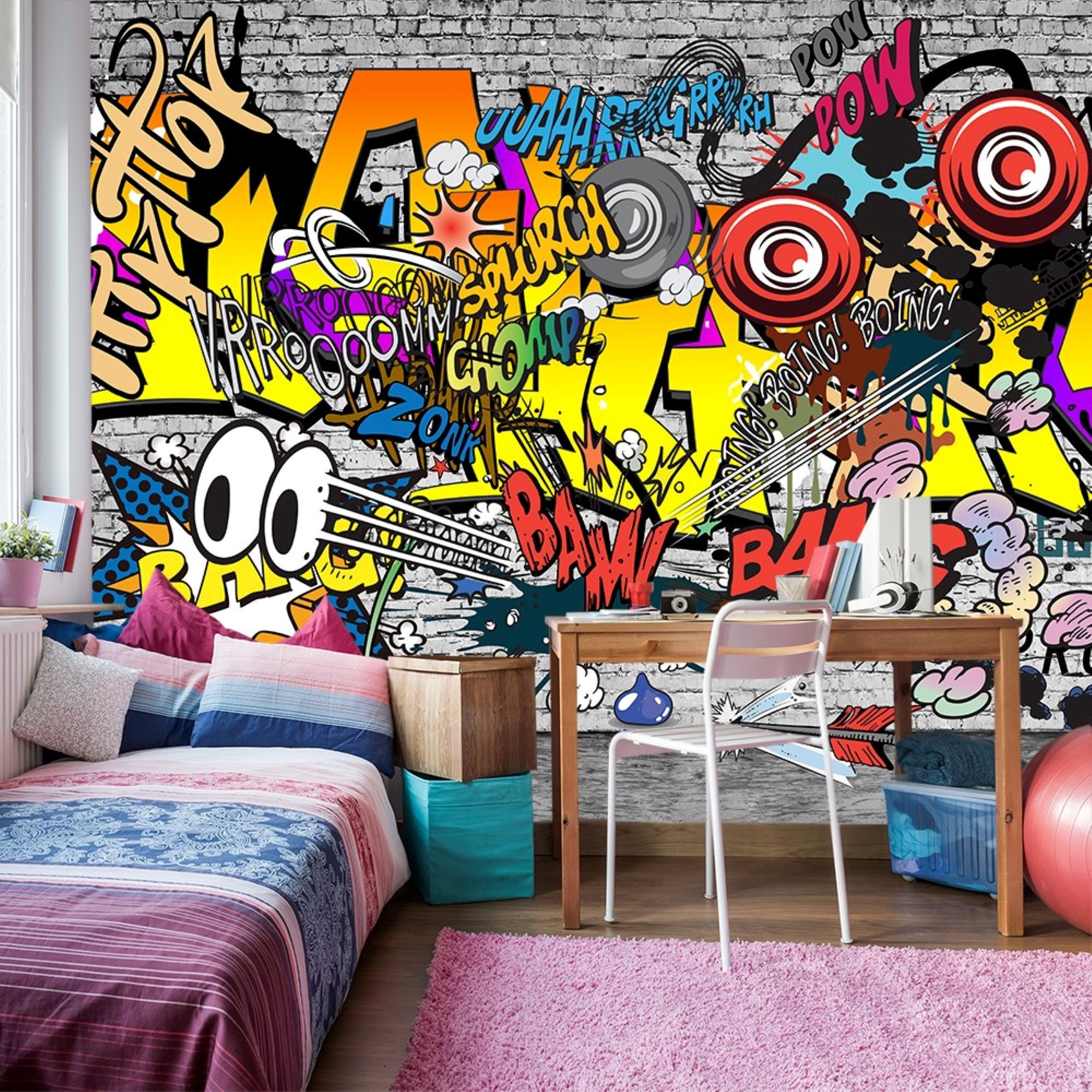 Mural Graffiti Wallpaper - KibrisPDR