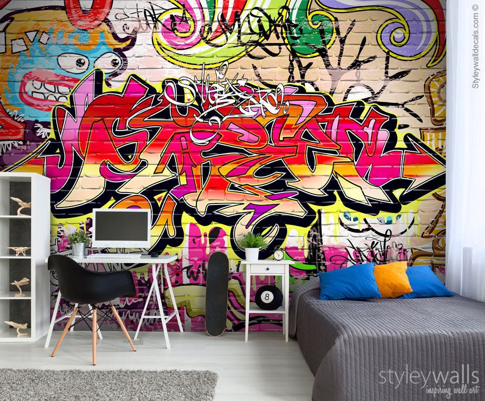 Detail Mural Graffiti Wallpaper Nomer 14