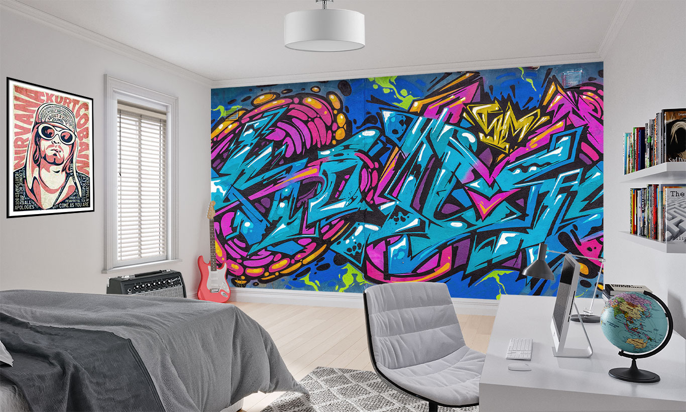 Detail Mural Graffiti Wallpaper Nomer 22