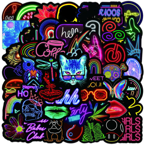 Detail Neon Graffiti 50 Pcs Stiker Nomer 13