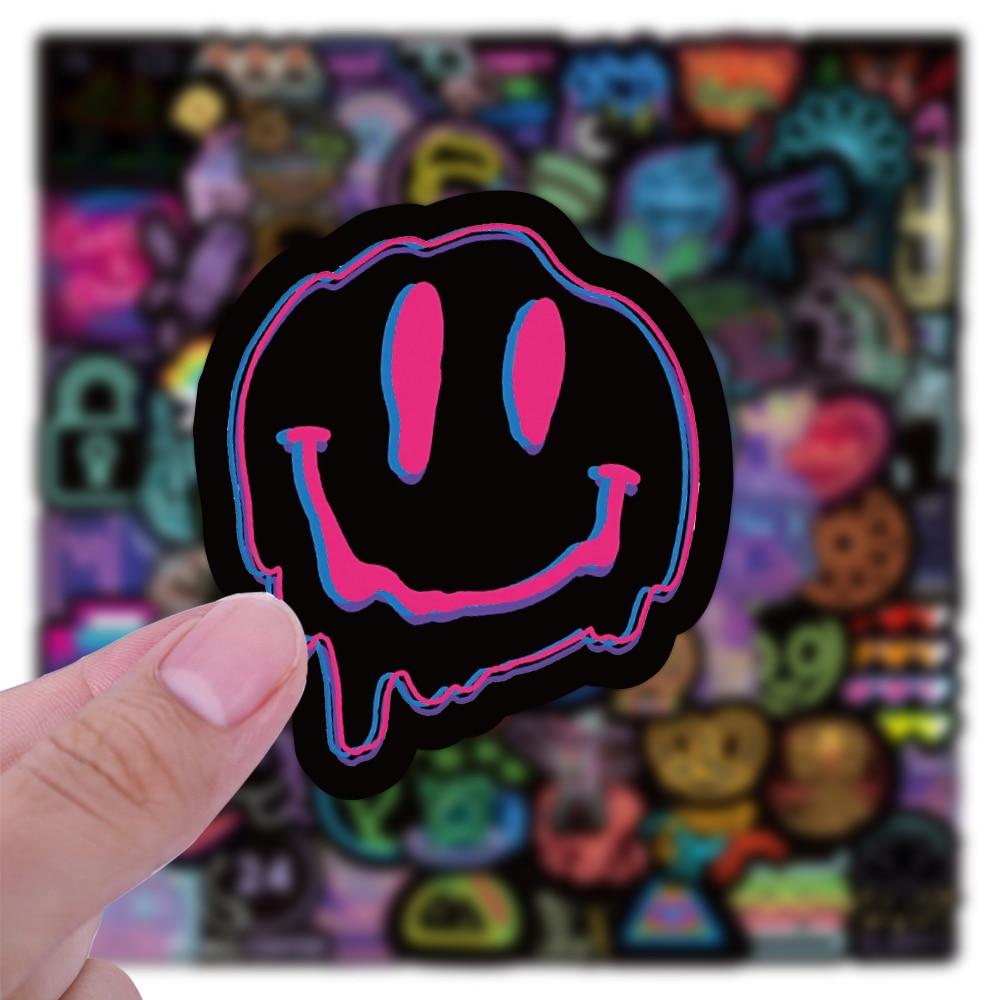 Detail Neon Graffiti 50 Pcs Stiker Nomer 50