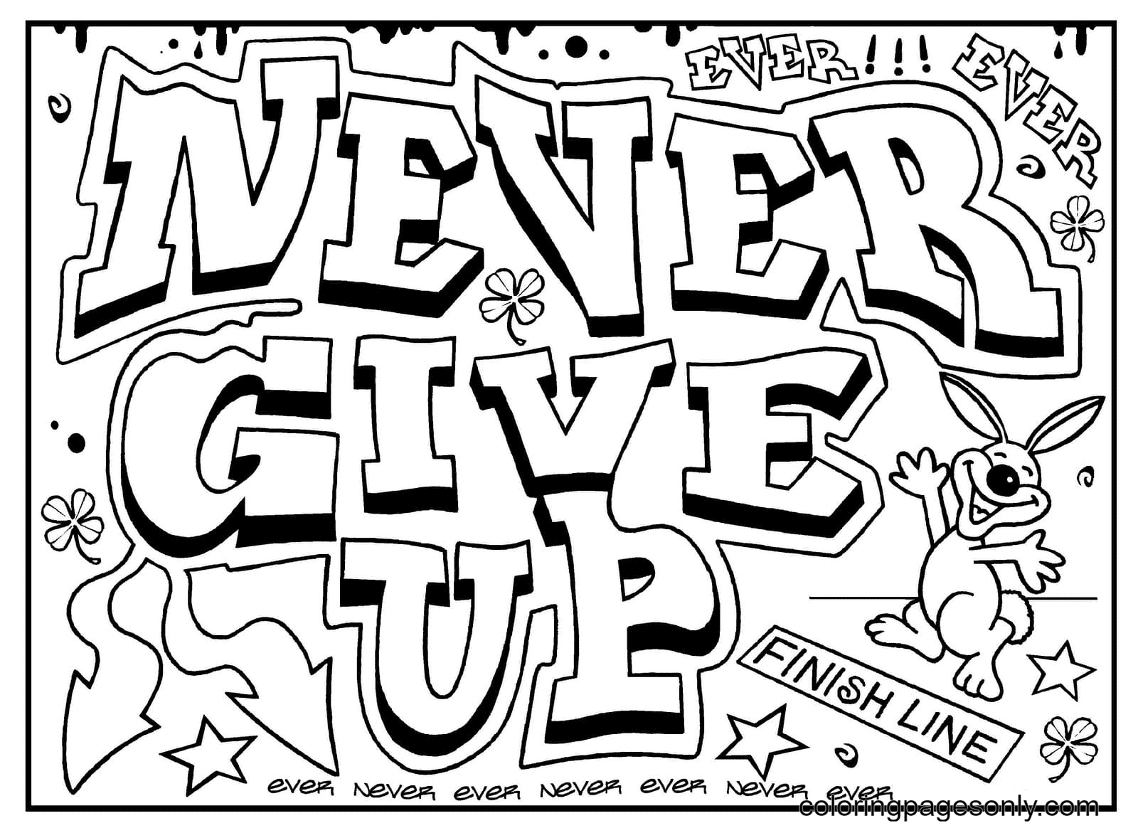 Detail Never Give Up Graffiti Nomer 30