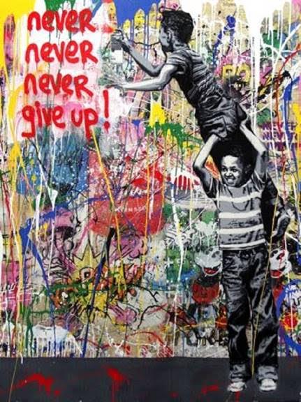 Detail Never Give Up Graffiti Nomer 7