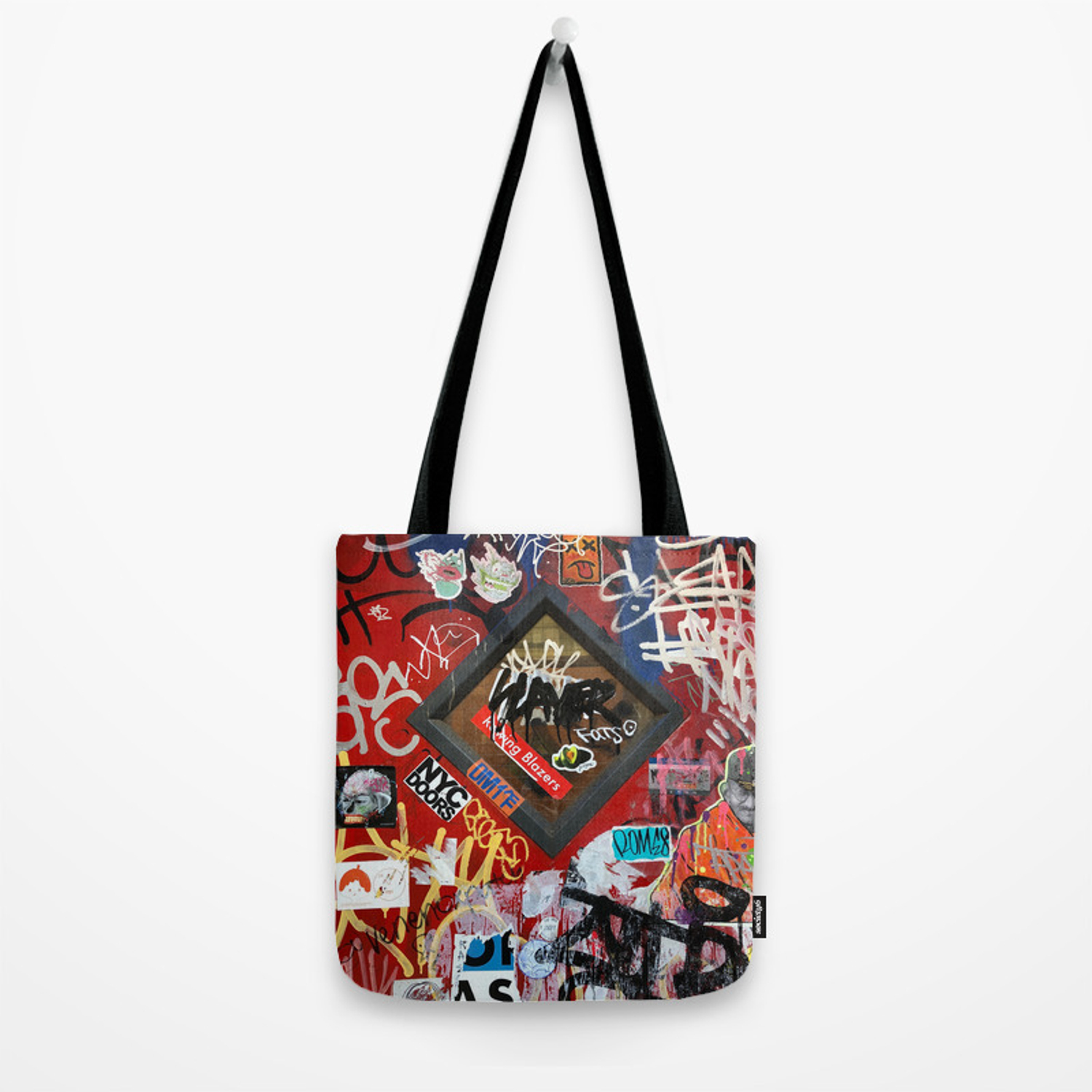 Detail New York City Graffiti Tote Bag Nomer 4
