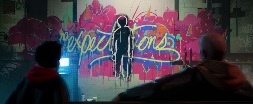 Detail No Expectations Graffiti Spiderman Into The Spider Verse Nomer 3