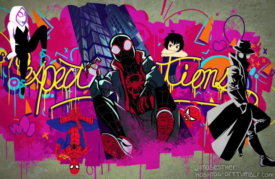 Detail No Expectations Graffiti Spiderman Into The Spider Verse Nomer 25