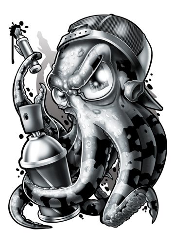 Detail Octopus Graffiti Nomer 8