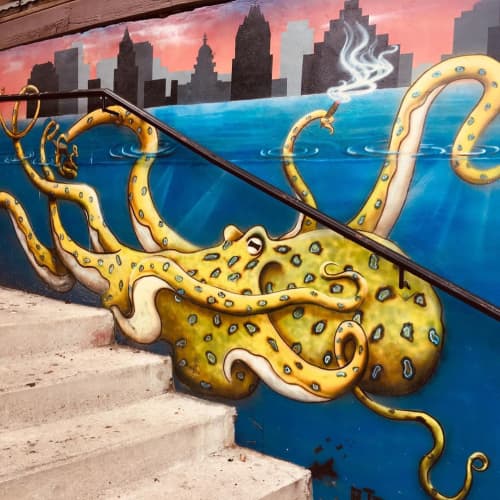 Detail Octopus Graffiti Art Nomer 14