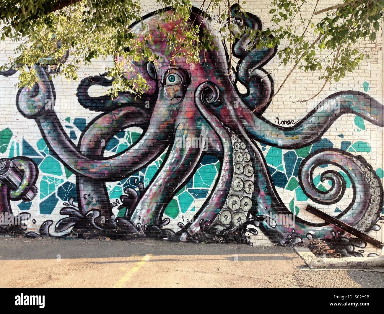 Detail Octopus Graffiti Art Nomer 3