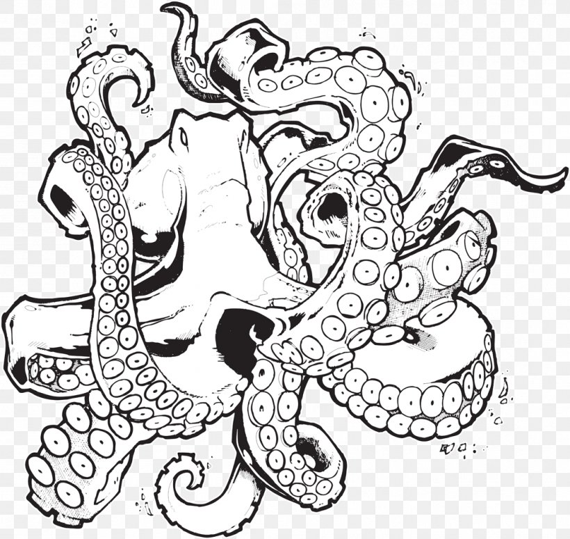 Detail Octopus Graffiti Art Nomer 25