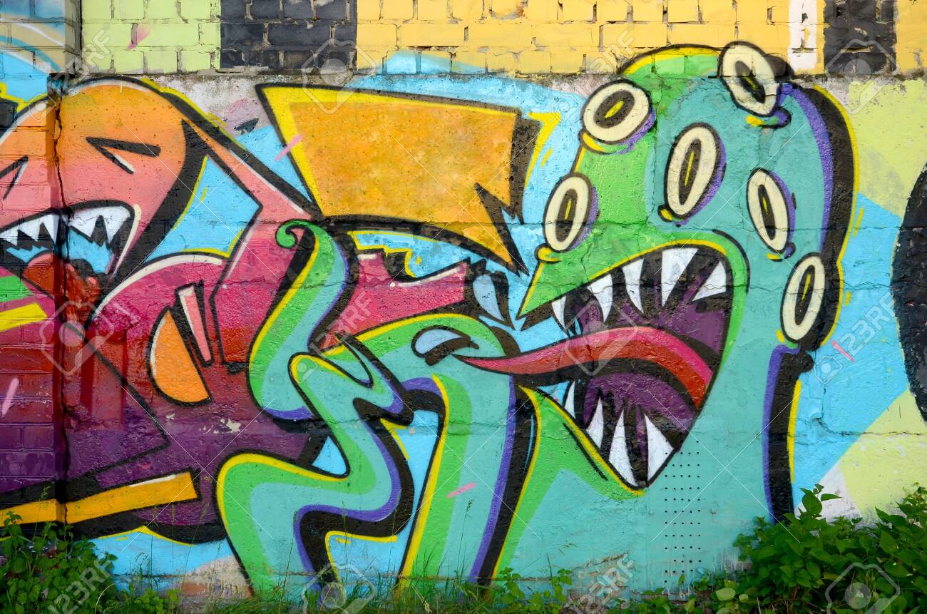 Detail Octopus Graffiti Art Nomer 30