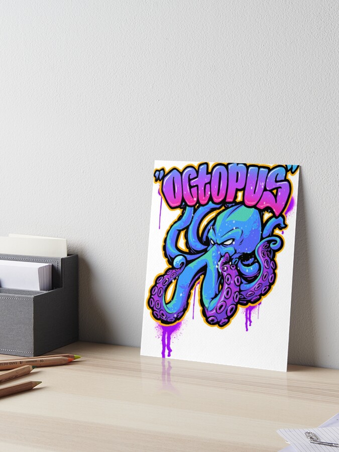 Detail Octopus Graffiti Art Nomer 40