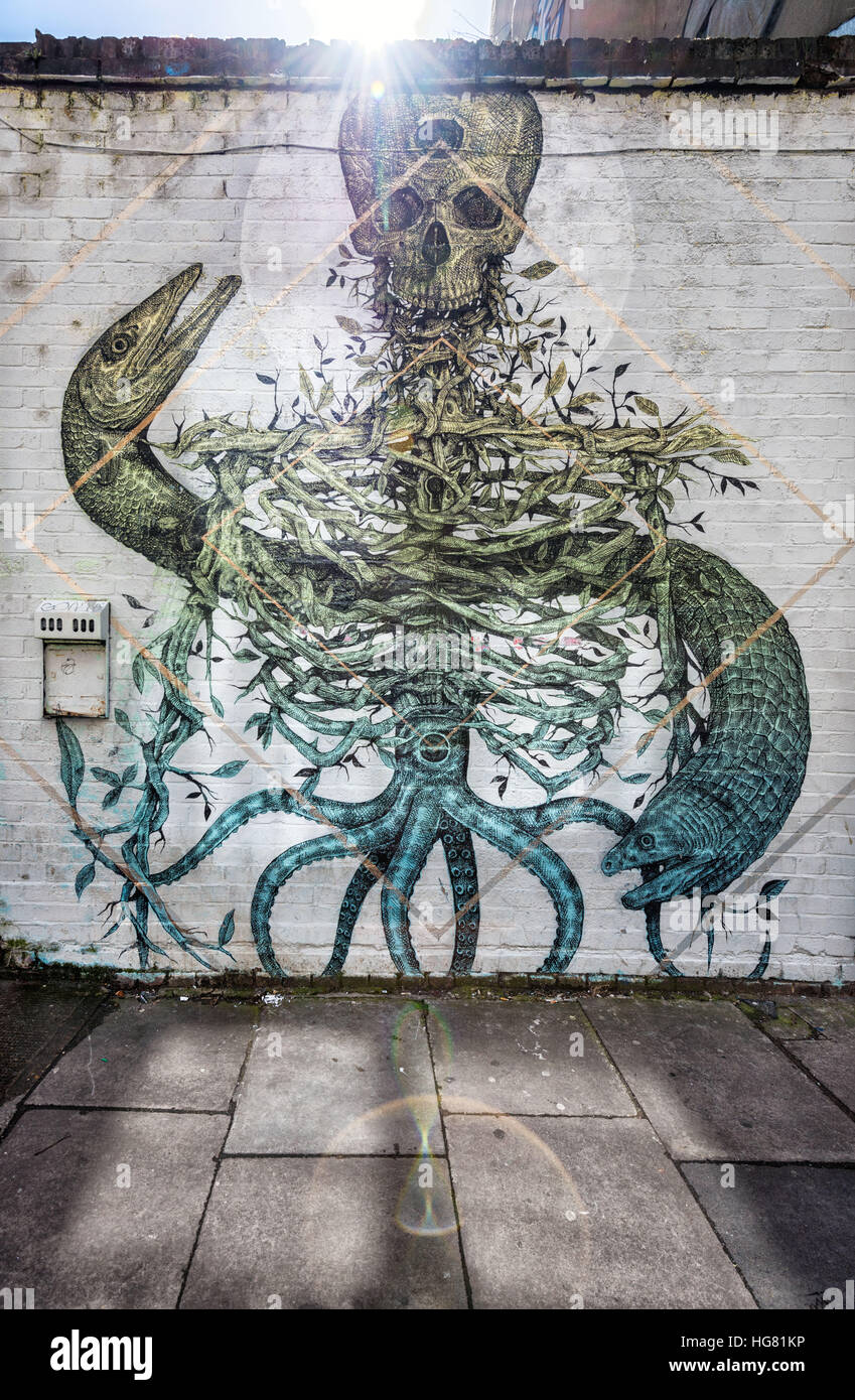 Detail Octopus Graffiti Art Nomer 41