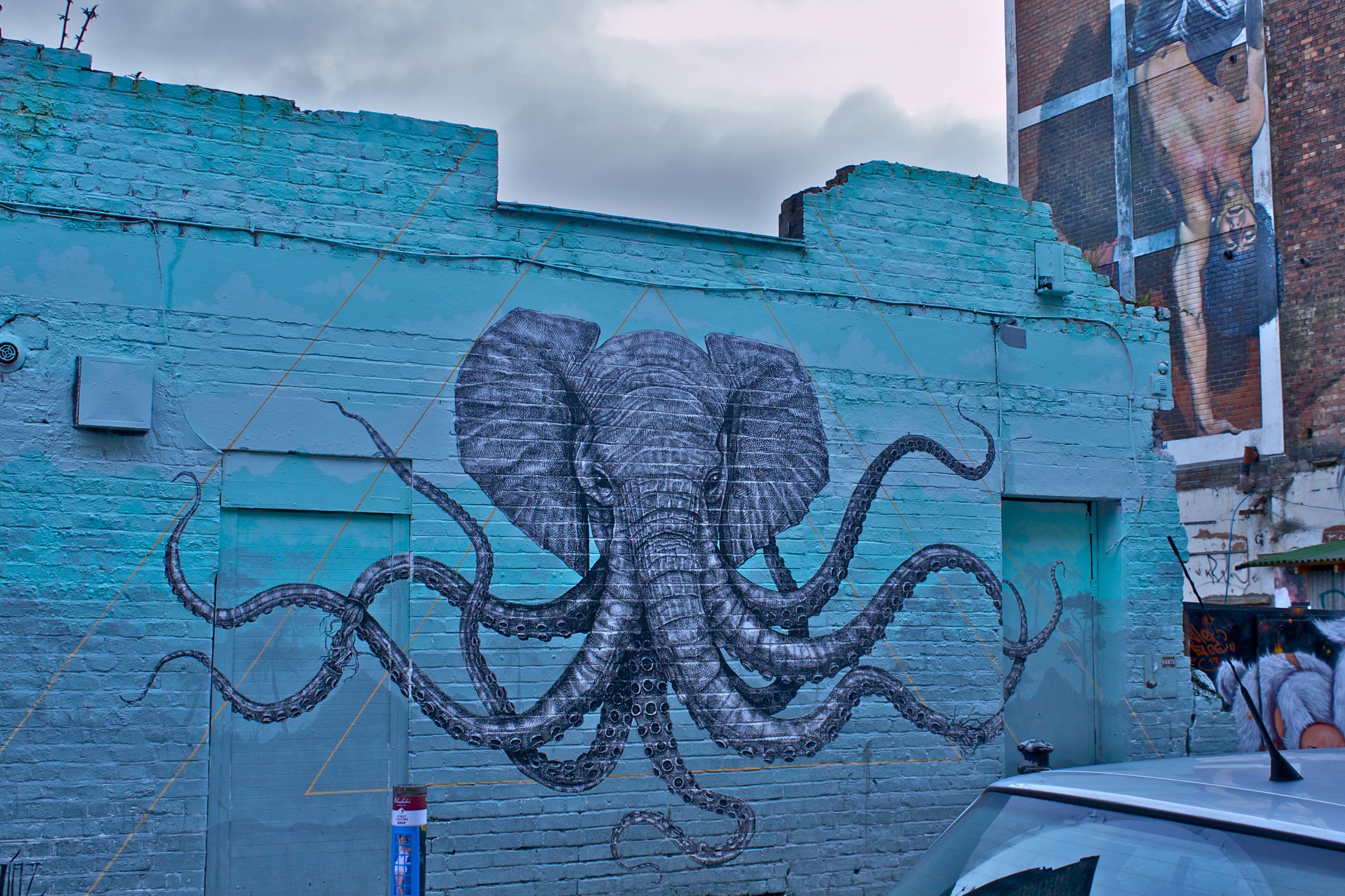 Detail Octopus Graffiti Art Nomer 45