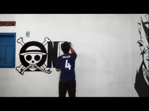 One Piece Graffiti Cat Tembok - KibrisPDR