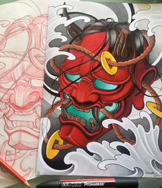 Detail Oni Mask Graffiti Nomer 15