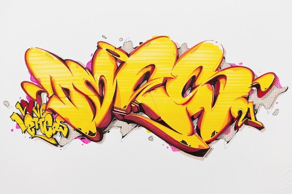 Detail Outline Store Graffiti Nomer 22