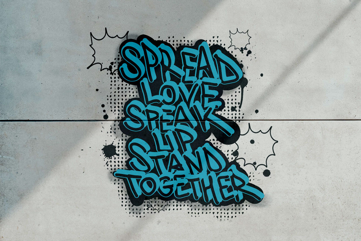 Detail Outline Store Graffiti Nomer 4
