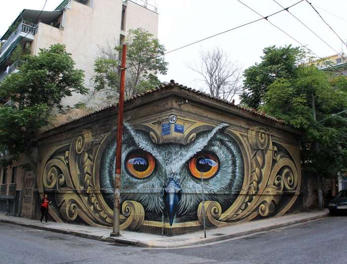 Owl Graffiti - KibrisPDR