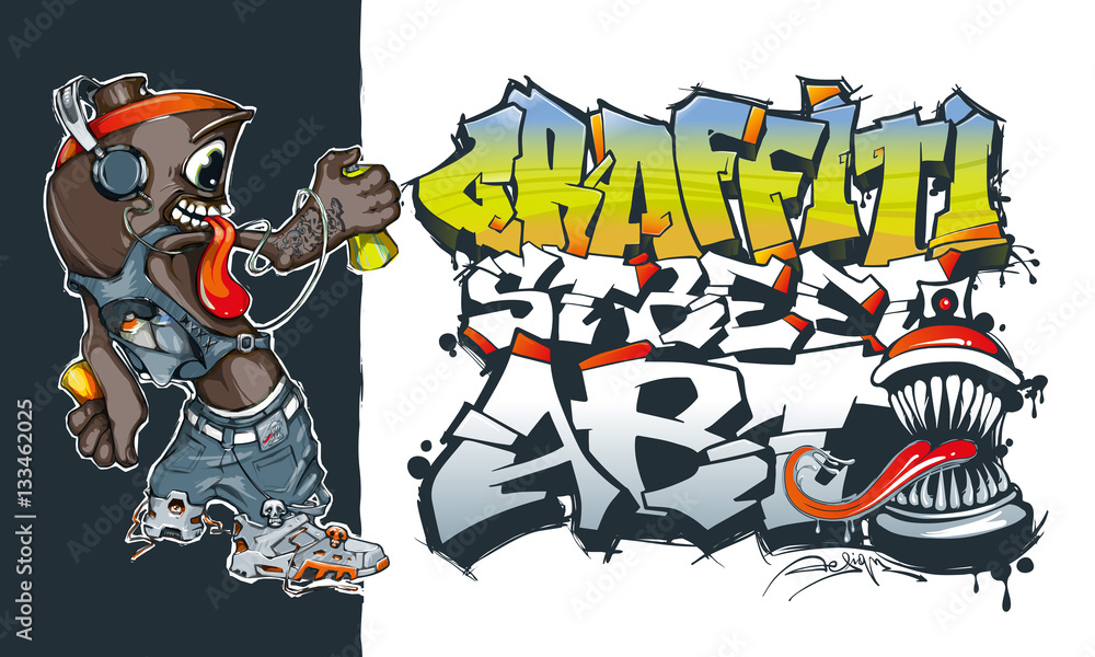 Detail Paint Graffiti Vector Nomer 49