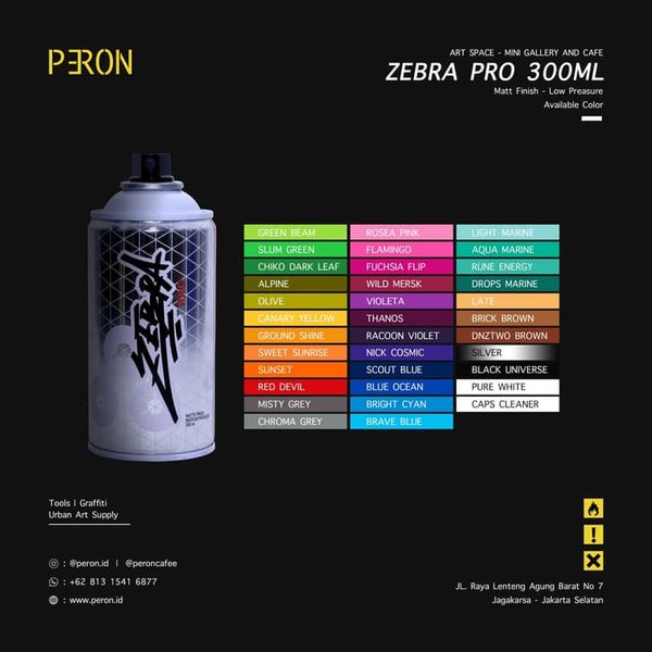 Detail Palet Warna Zebra Pro Graffiti Nomer 6