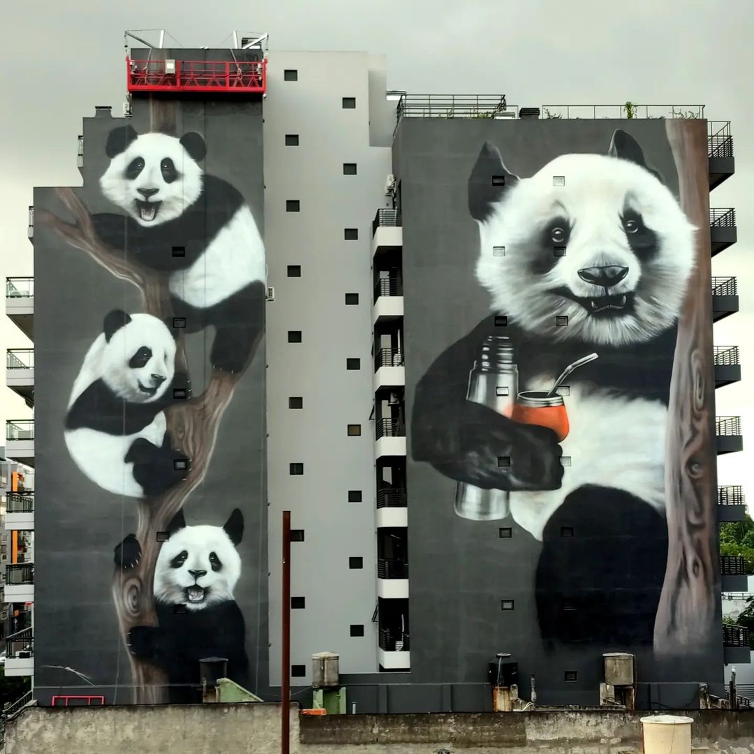 Detail Panda Graffiti Art Nomer 50