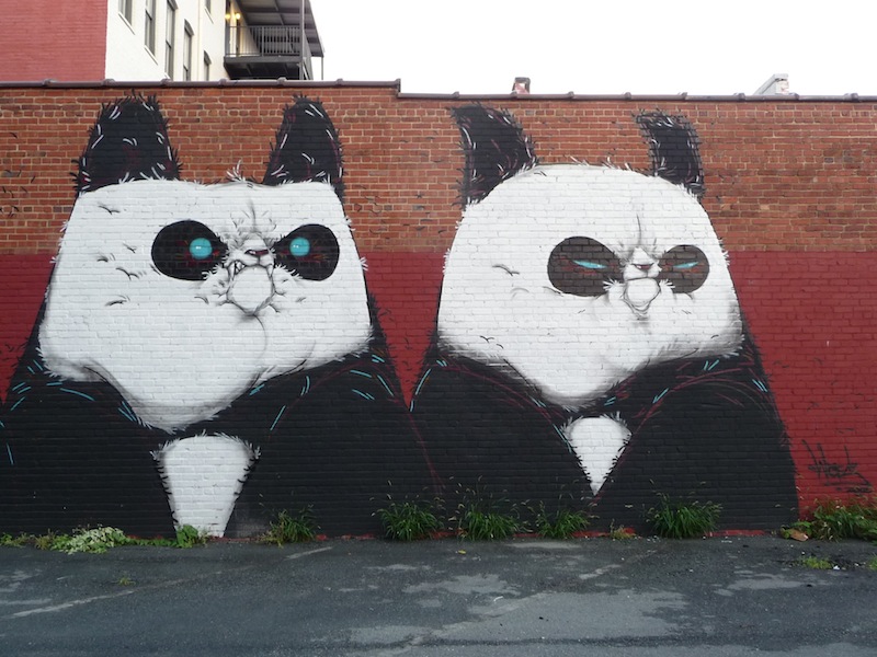 Detail Panda Graffiti Art Nomer 9