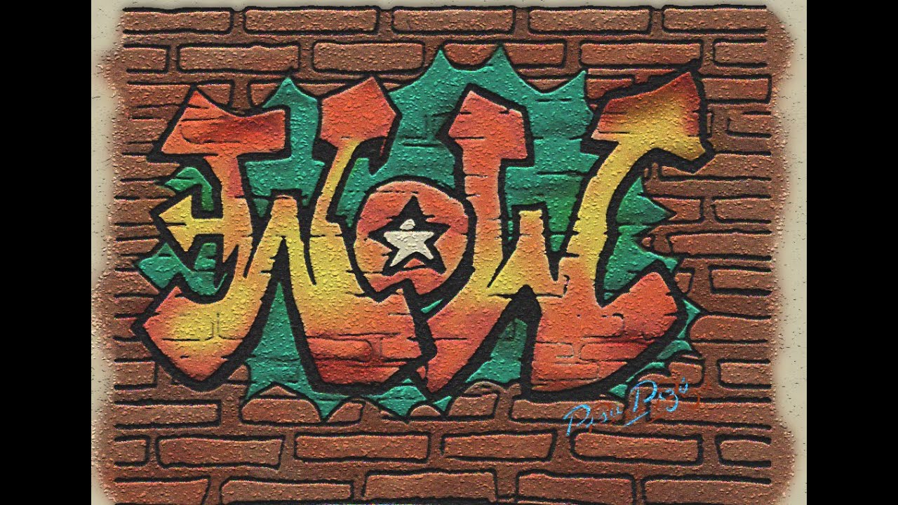 Detail Pared De Ladrillos Graffiti Nomer 43