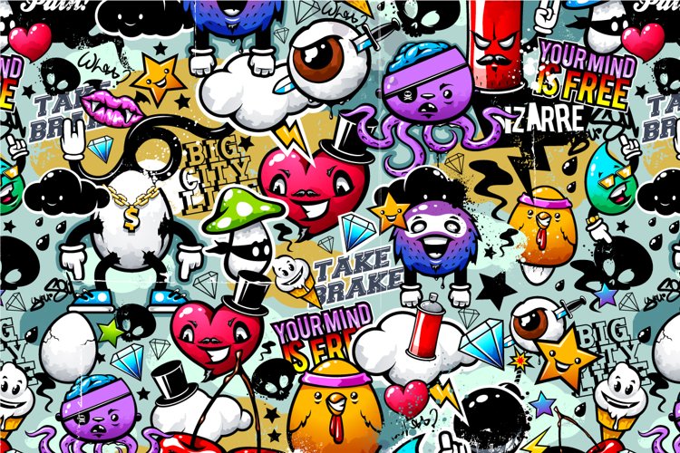 Detail Pattern Graffiti Nomer 24