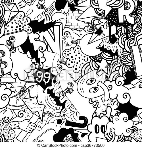 Detail Pattern Graffiti Nomer 28
