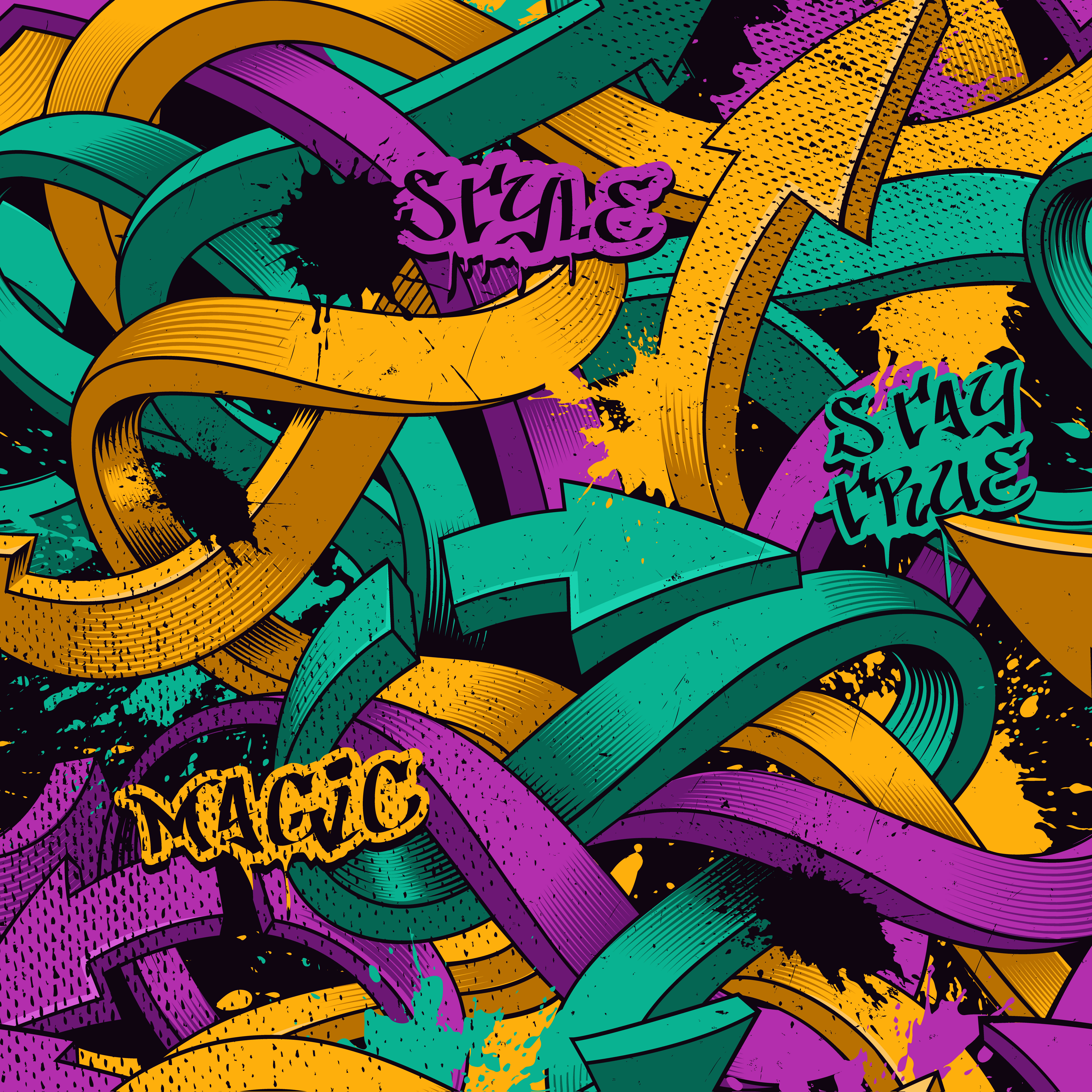 Detail Pattern Graffiti Nomer 34