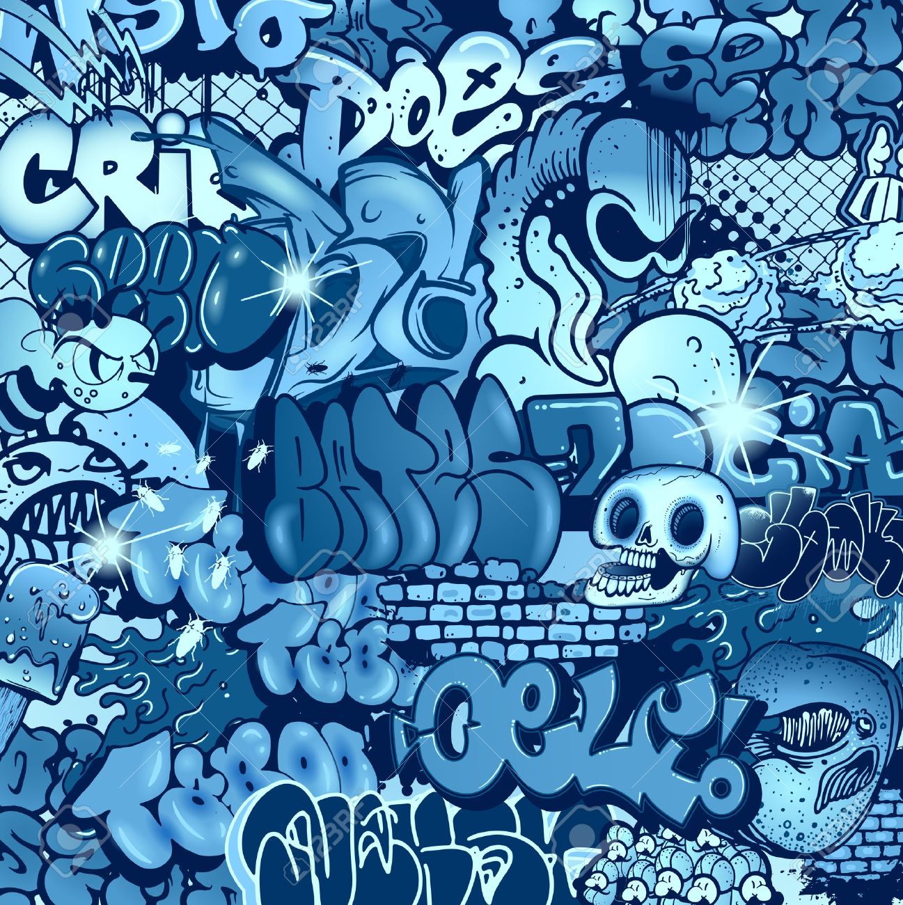 Detail Pattern Graffiti Nomer 42