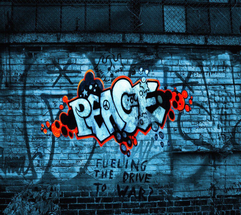 Detail Peace Graffiti Background Nomer 2