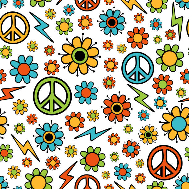 Detail Peace Sign Graffiti Flowers And Dove T Shirt Nomer 21