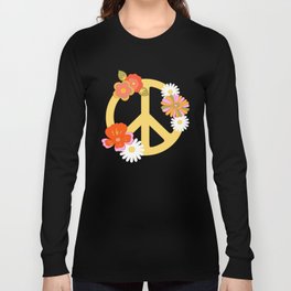 Detail Peace Sign Graffiti Flowers And Dove T Shirt Nomer 10