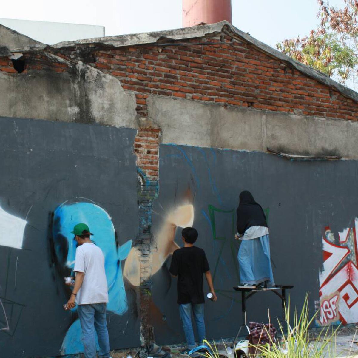 Detail Pembuat Graffiti Disebut Nomer 38