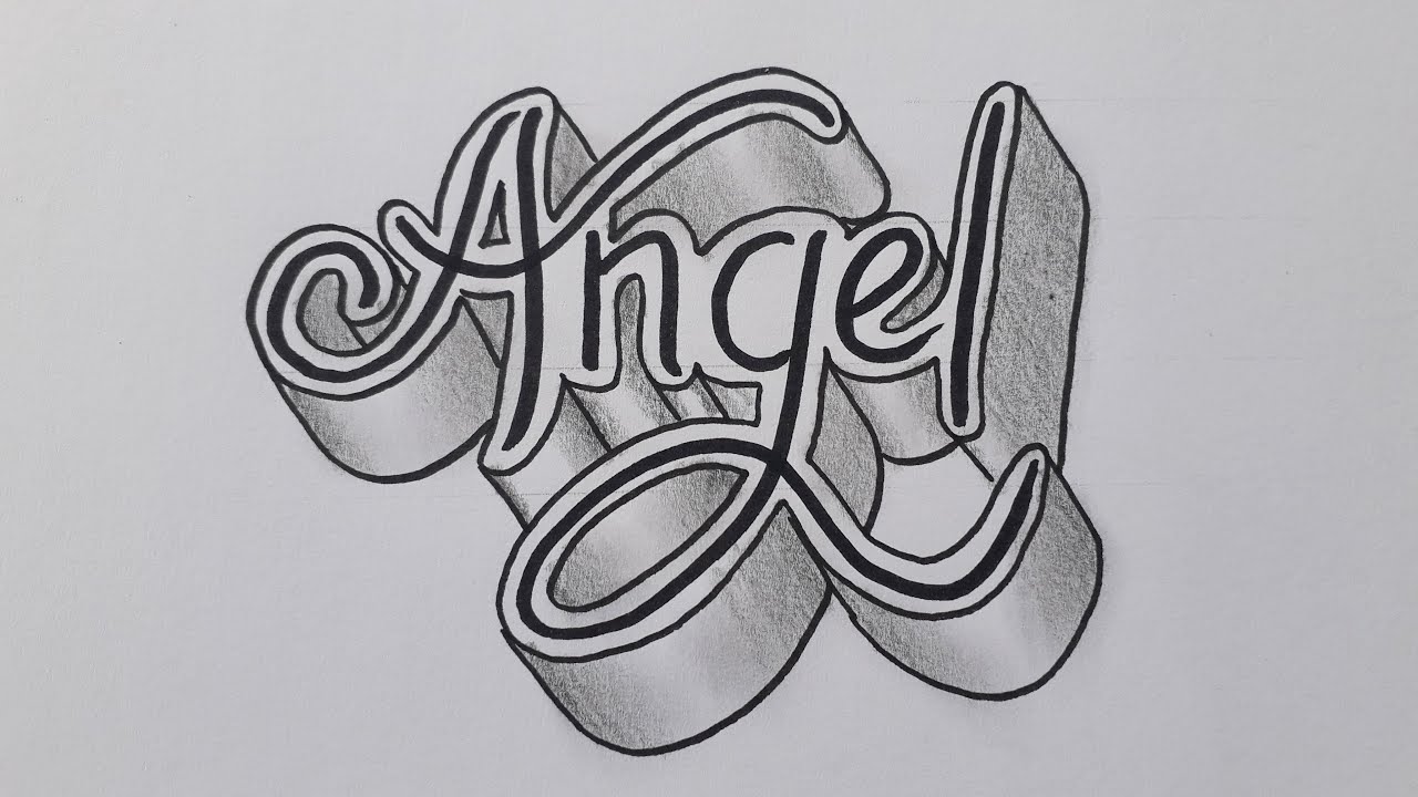 Detail Pencil Graffiti Sketches Angel Nomer 4
