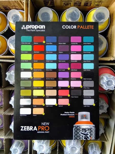 Detail Pilihan Warna Zebra Pro Graffiti Nomer 4