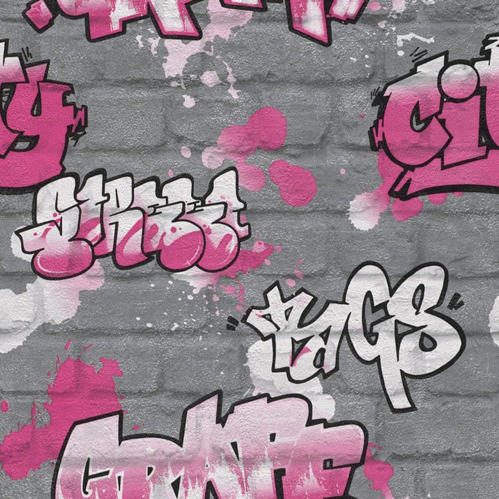 Detail Pink And Black Graffiti Wallpaper Nomer 21