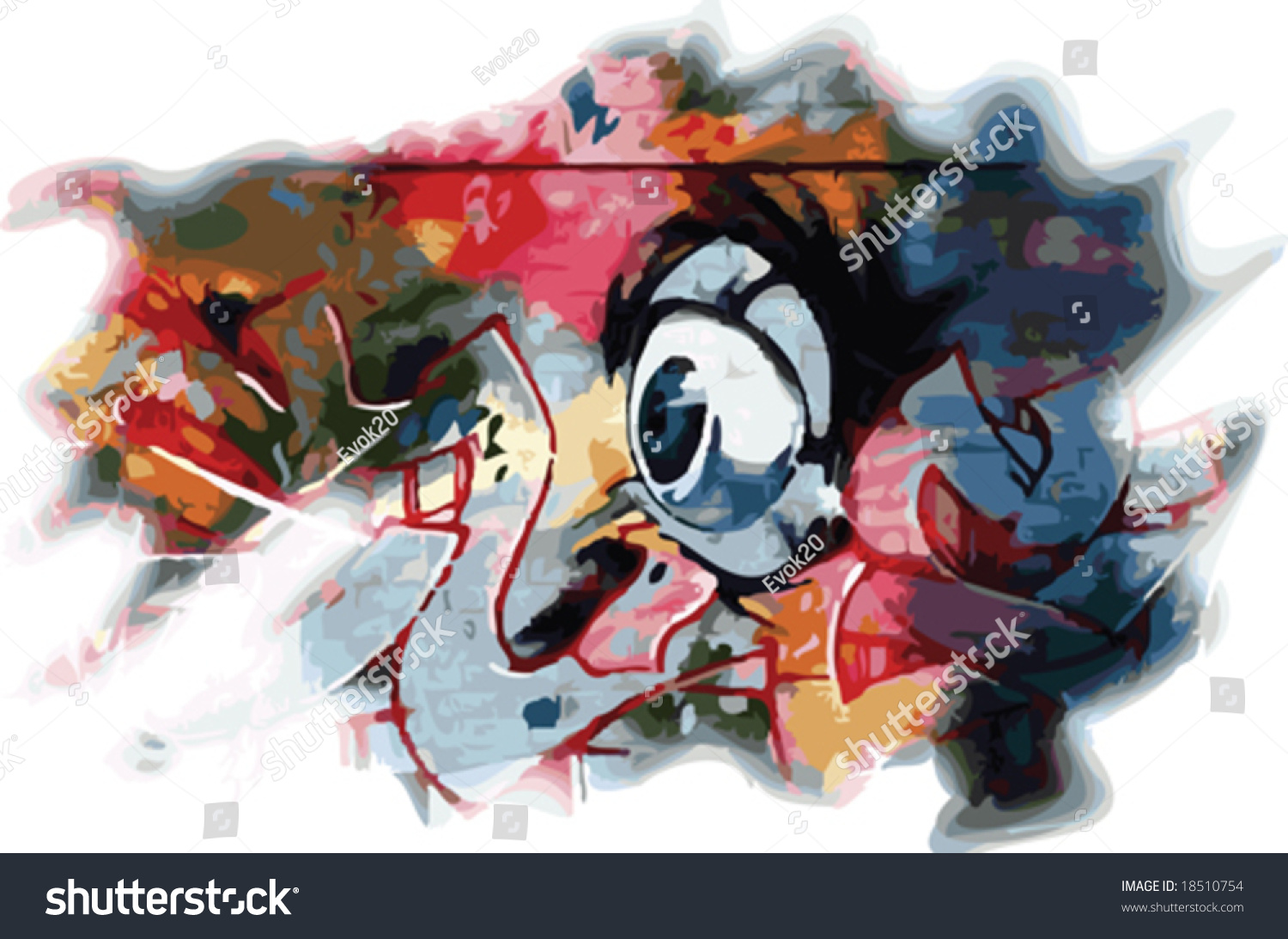 Detail Red Eye Graffiti Design Nomer 13